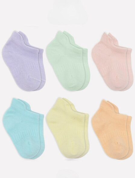 bistyle Baby-Sneaker Socken Basic 6er-Pack – zertifiziert, hoher Baumwollanteil