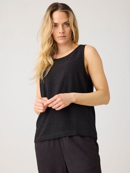 KnowledgeCotton Apparel Blusentop aus Ecovero und Bio-Leinen