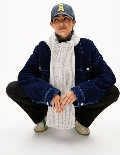 ARMEDANGELS FAARLO TWEED Unisex Schal aus recyclem Bio-Woll Mix