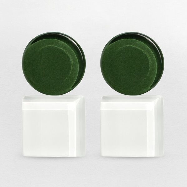 ALEXASCHA Geometrische Clip Ohrringe aus Glas | Bauhaus Design | 16 Farbkombinationen