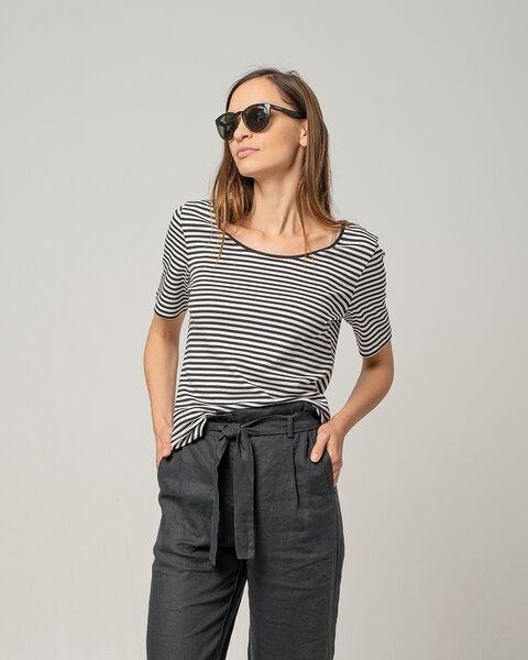 Alma & Lovis Kurzarmshirt aus 100% Bio-Baumwolle | Breton Shirt