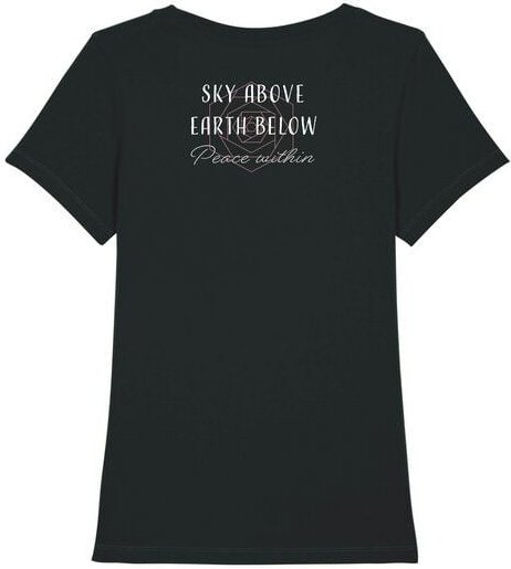 Bio Damen Rundhals Statement T-Shirt "Peace Within" von Human Family