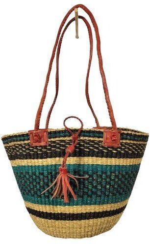 Maishameanslife Bolga Schultertasche - Einkaufs- & Handtasche - 30cm