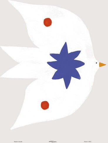 Photocircle Wandbild / Poster / Leinwand - Printed wall art with White bird