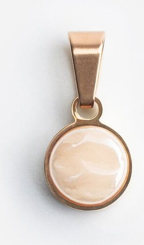 ALEXASCHA Kettenanhänger aus Glas | Mix & Match Charms | Roségold