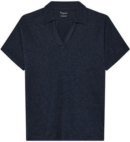 KnowledgeCotton Apparel Poloshirt BAT SLEEVE aus Bio-Leinen