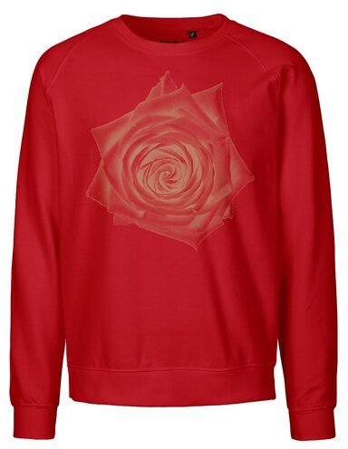 Peaces.bio - handbedruckte Biomode Bio Damen Sweatshirt Loose Fit Rose