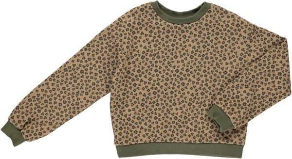 PETER JO Crop Pullover aus Bio-Baumwollfleece Virginia Print