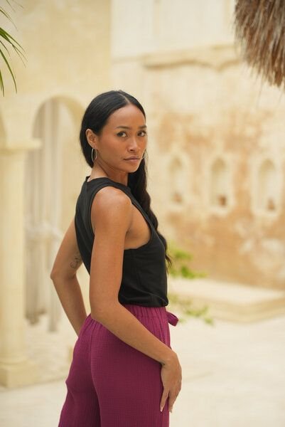 YogiLiebe Damen Tank Top „Flow“ aus Bio-Baumwolle – weich, sicher & zeitlos