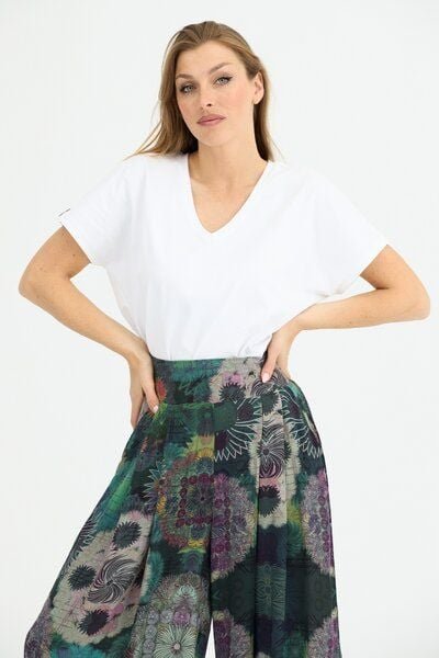 KOKOworld Bluse Saja – weiche Viskose weiter Schnitt reversible V-Ausschnitt – bequem für Yoga – Fair produziert