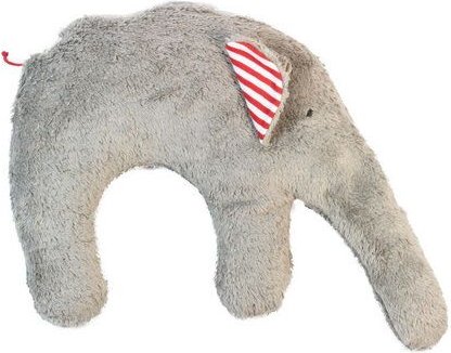 Pat und Patty Kuschelkissen/Nackenkissen/Nackenhörnchen "Elefant" EL-312,Füllung: Dinkelspelz bzw. Hirsespelz