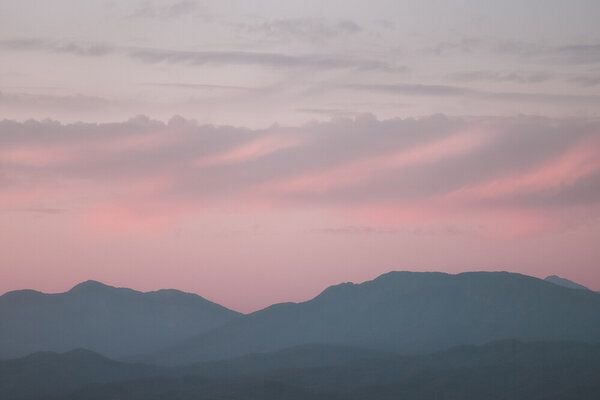 Photocircle Poster / Leinwandbild - Mountainview Skyline