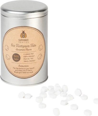 SuperBee Dentos Zahnputztabs - Plastikfreie Mundhygiene | 14 - 500 Stück