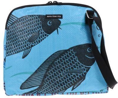 MoreThanHip Schultertasche aus Zement- oder Tierfuttersäcken - Stylische Damentasche mit Charakter - Amara