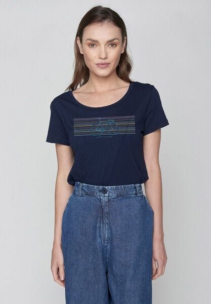 GREENBOMB Bike Fun Loves - Lässiges T-Shirt aus Bio-Baumwolle / hochwertiger Print / Fair & Vegan