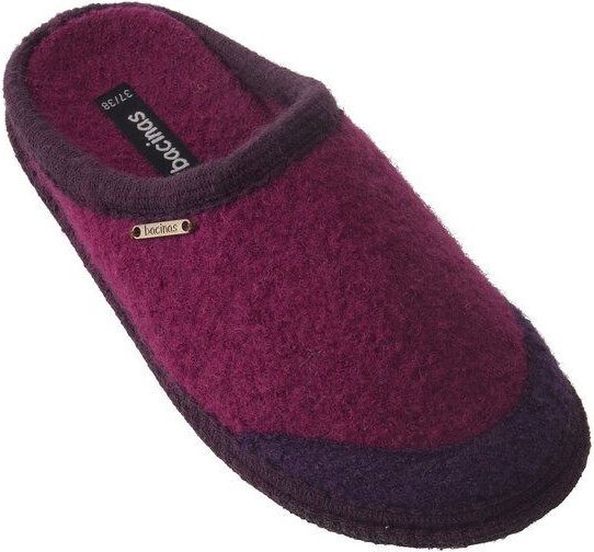 Bacinas mit abgesetzer Zehenkappe Filzpantoffeln aus 100% Schurwolle