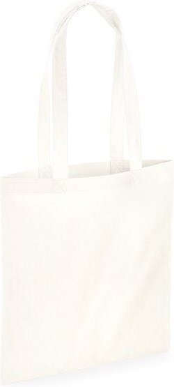 Westford Mill Organic Baumwolltasche Natur Bio Baumwolle Shopper langer Tragegriff