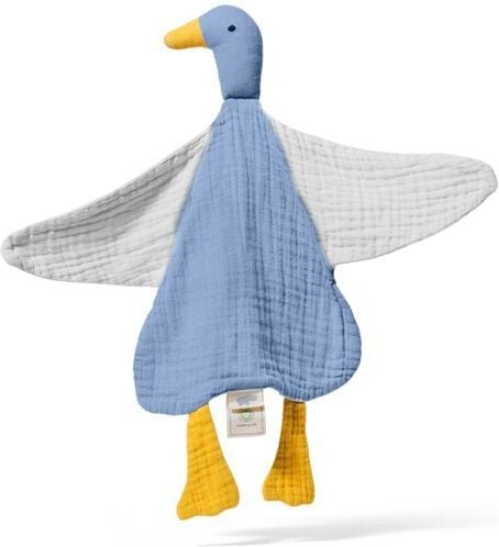 Mababu Schmusetuch Ente - 100% GOTS Bio-Baumwolle - Geschenke zur Geburt - Schnuffeltuch