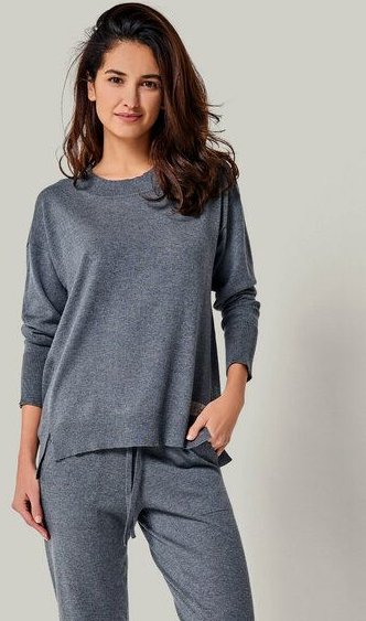 YOU LOOK PERFECT 100% Merino Strickpullover mit Rundhals "Bella"