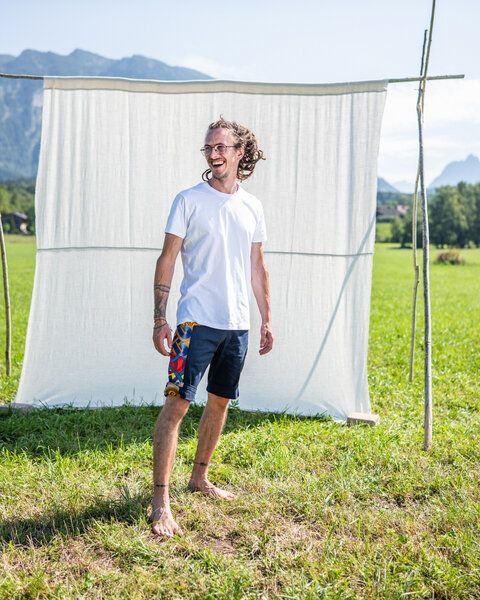 JUAdesign Kletter- und Wander Short - OCEAN SHORT Herren, lebhaft, farbenfroh, vielseitig