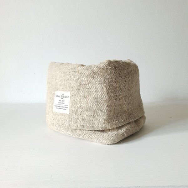 Textiler Brotkorb / Brotbeutel aus wildem Hanf / Brotkörbchen von Himal Hemp