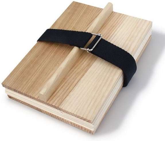 Holz Blütenpresse A5, verschiedene Farben (side by side)