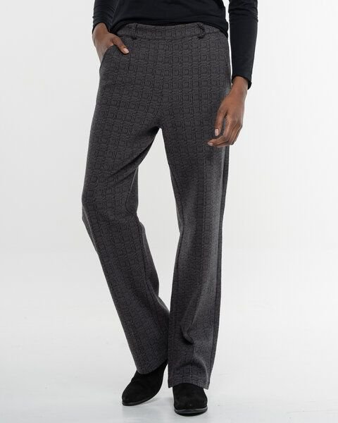 Alma & Lovis Edle Hose in Karo-Melange aus feiner Bio-Baumwolle | Karo Hose