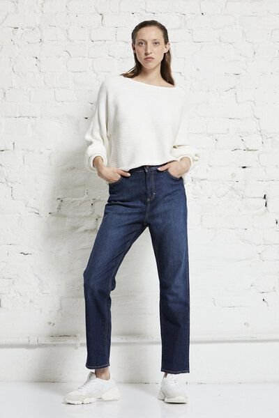 Wunderwerk Damen Pullover aus Bio Baumwolle "Boatneck small crossrib"