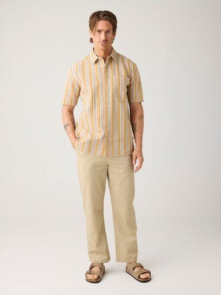 KnowledgeCotton Apparel Flint weite Chino-Hose aus Bio-Baumwolle