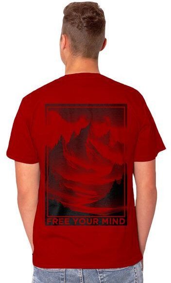 HANDGEDRUCKT "Free Your Mind" Männer T-Shirt von EarthPositive