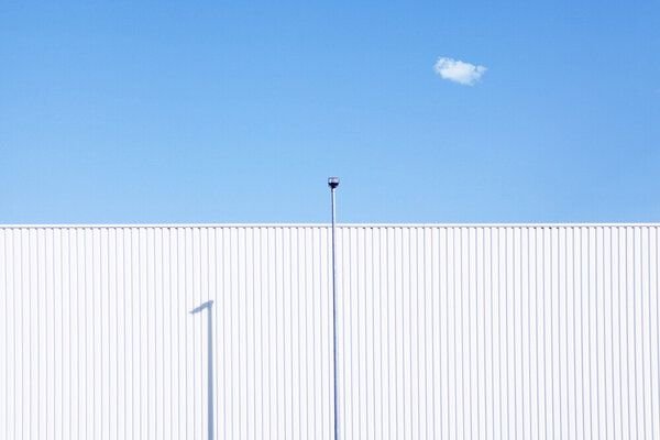 Photocircle Poster / Leinwandbild - White Stripes