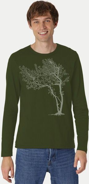Peaces.bio - handbedruckte Biomode Bio-Herren-Langarmshirt Fancy Tree