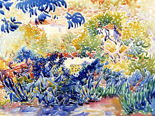Photocircle Poster / Leinwandbild - Henri-Edmond Cross: Der Garten des Künstlers in Saint-Clair