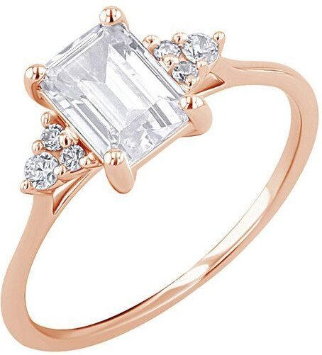 Eppi Verlobungsring mit Moissanit und Lab Grown Diamanten Miha