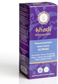 Khadi Pflanzenhaarfarbe Reines Indigo Schwarz