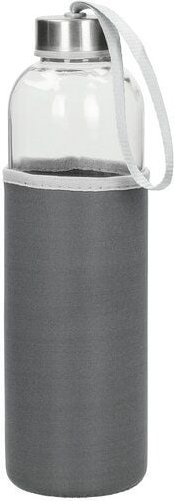 elasto Glasflasche mit Trageschlaufe "Pure" - Trinkflasche & Hülle für Alltag