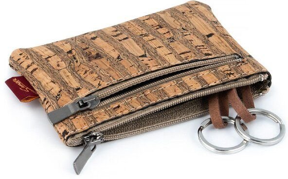 Simaru Schlüsseletui "UDINE" aus Kork mit 2 Schlüsselringen und Geldfach