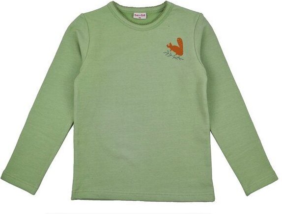 Langarmshirt mit Eichhörnchen von baba Kidswear, kuschelig angerauht
