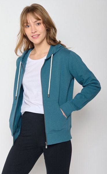 GREENBOMB Basic Vivid - Bequeme Zipjacke aus Bio-Baumwolle / GOTS / Fair & Vegan