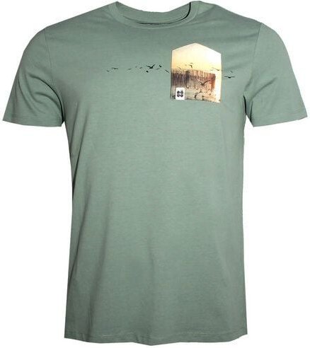 Herren T-Shirt Rundhals aus Bio-Baumwolle "Möwn BT" Grün von Fädd