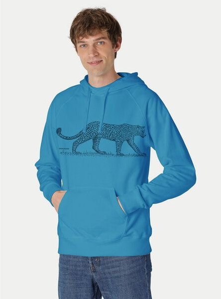 Peaces.bio - handbedruckte Biomode Bio-Herren-Kapuzensweater Leopard