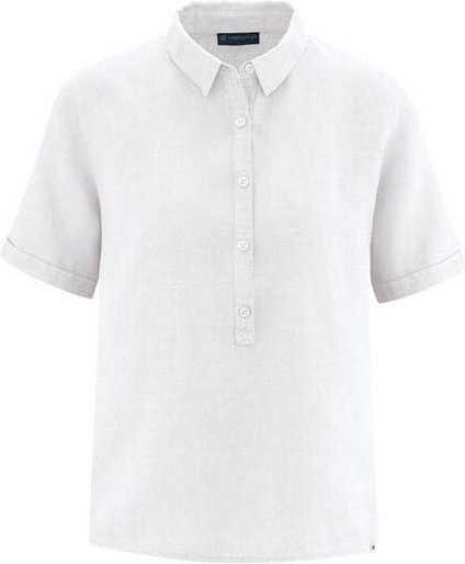 HempAge Damen Kurzarm-Bluse aus reinem Hanf