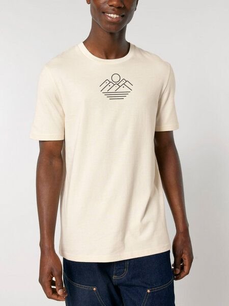 Human Family Bio Unisex Rundhals T-Shirt "Mountain Silhouette"