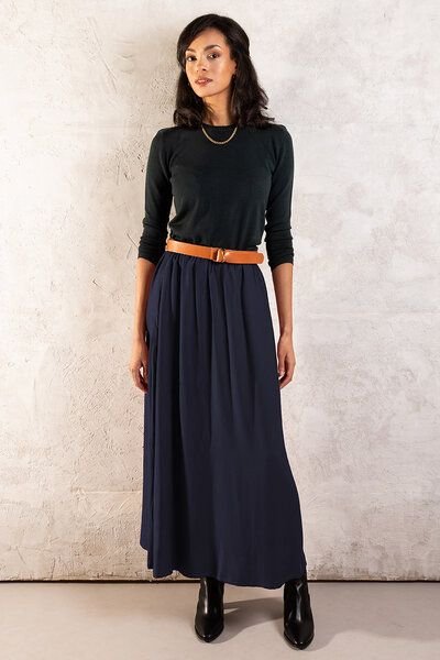 l'amour est bleu Langer Rock aus Ecovero Viskose