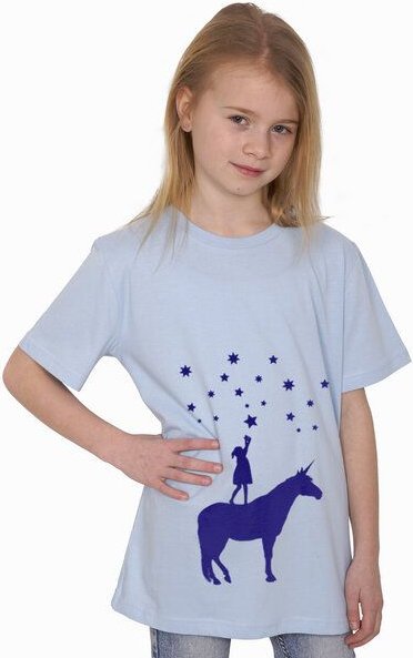 HANDGEDRUCKT "Wünsche" Kinder T-Shirt aus Biobaumwolle (kbA)