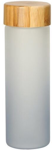 elasto Glasflasche "Frosted" - Trinkflasche mit matten Farbverlauf fürs Büro