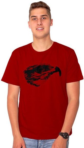 HANDGEDRUCKT "Falke" Männer T-Shirt reine Biobaumwolle (kbA)