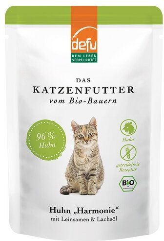 Thumbnail - defu Bio Katzenfutter Pouch Paté Huhn *Harmonie*