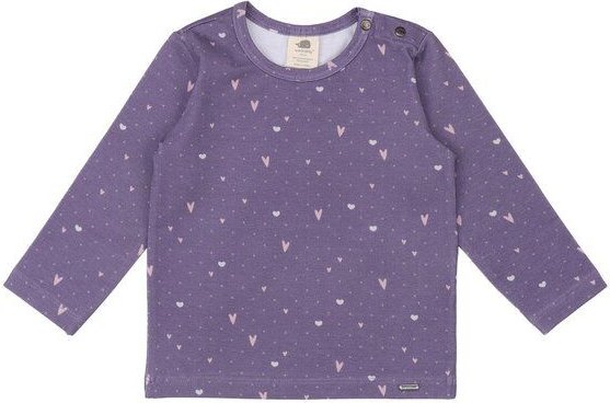 Walkiddy Hearts-Shirt Lila - GOTS-Zertifizierte Bio-Baumwolle - Hypoallergen - Fair Trade - Nachhaltig und Stilvoll