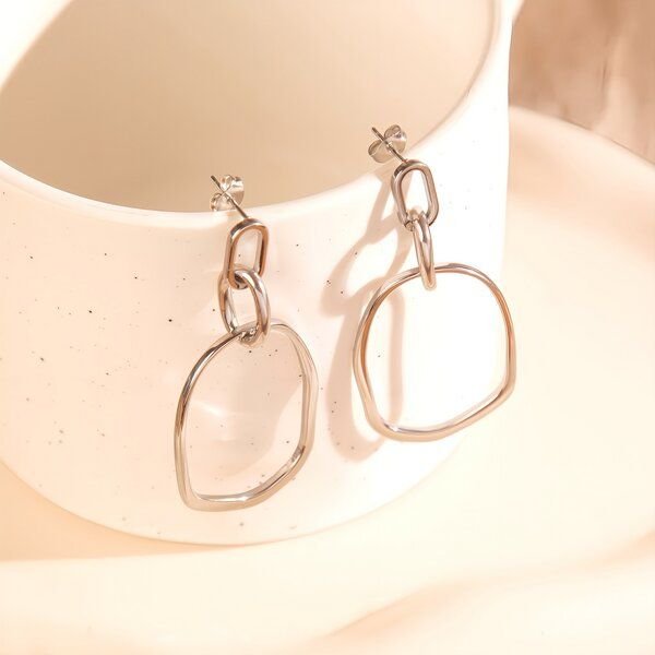 Große Runde Ohrringe Ohrstecker 55mm x 25mm von Elektropulli